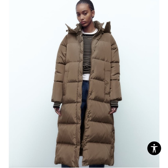 ZARA Down Coat - Long - Size Small - Picture 3 of 5